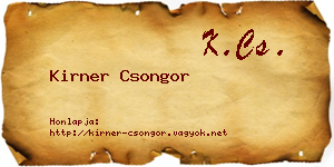 Kirner Csongor névjegykártya