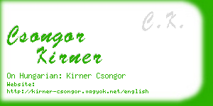csongor kirner business card